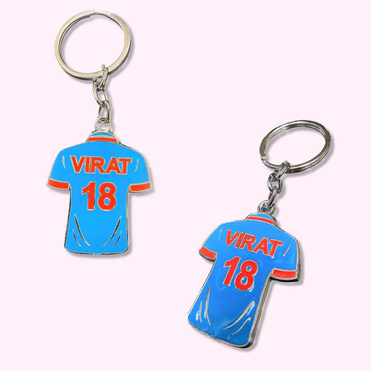 Cricketer Jersey Metal Keychain | Team India | Virat Kohli | MS Dhoni | Rohit Sharma