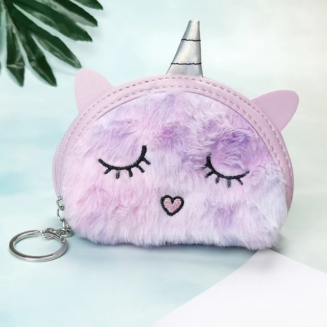 Cute Unicorn Fur Coin Wallet Pouch | Bag Pouches