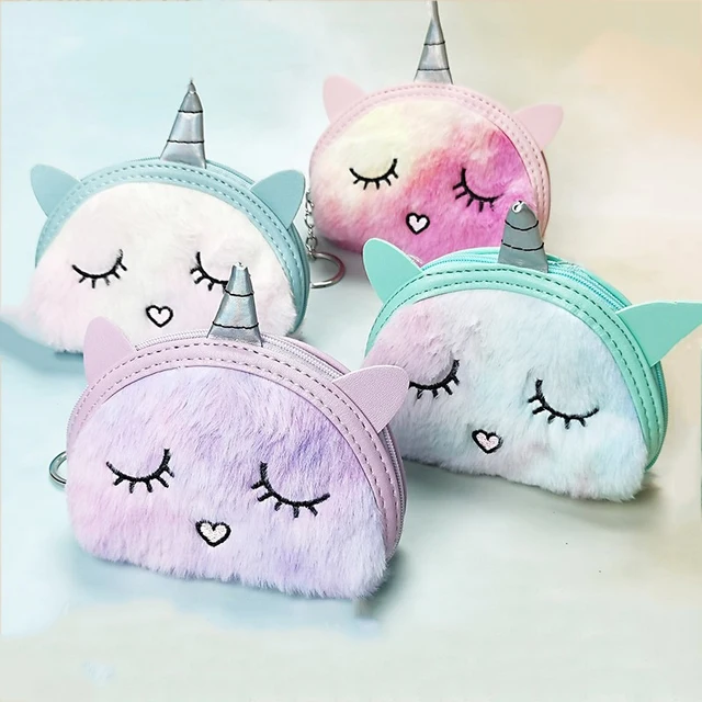 Cute Unicorn Fur Coin Wallet Pouch | Bag Pouches