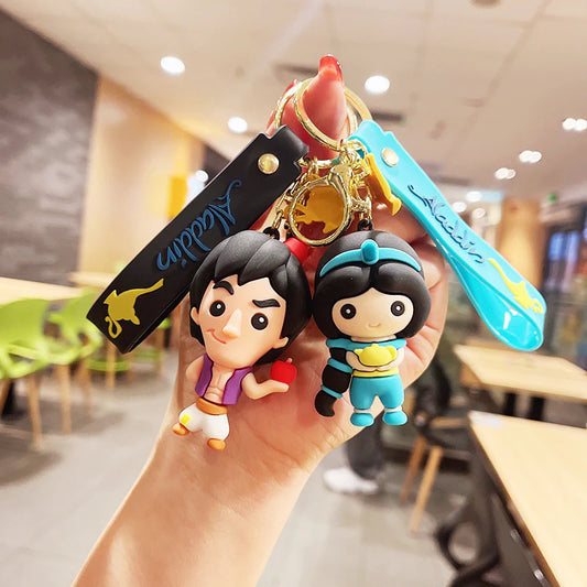 Aladdin 3D Keychains with Hook and Strap