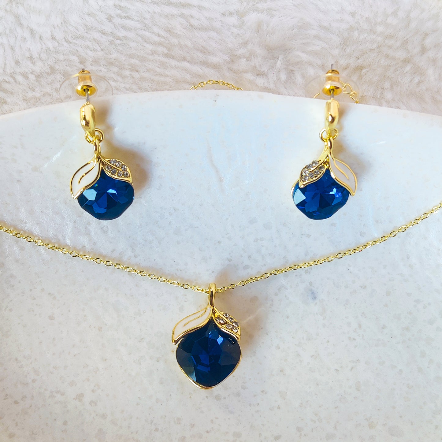 Midnight Blue Crystal Jewelry Set