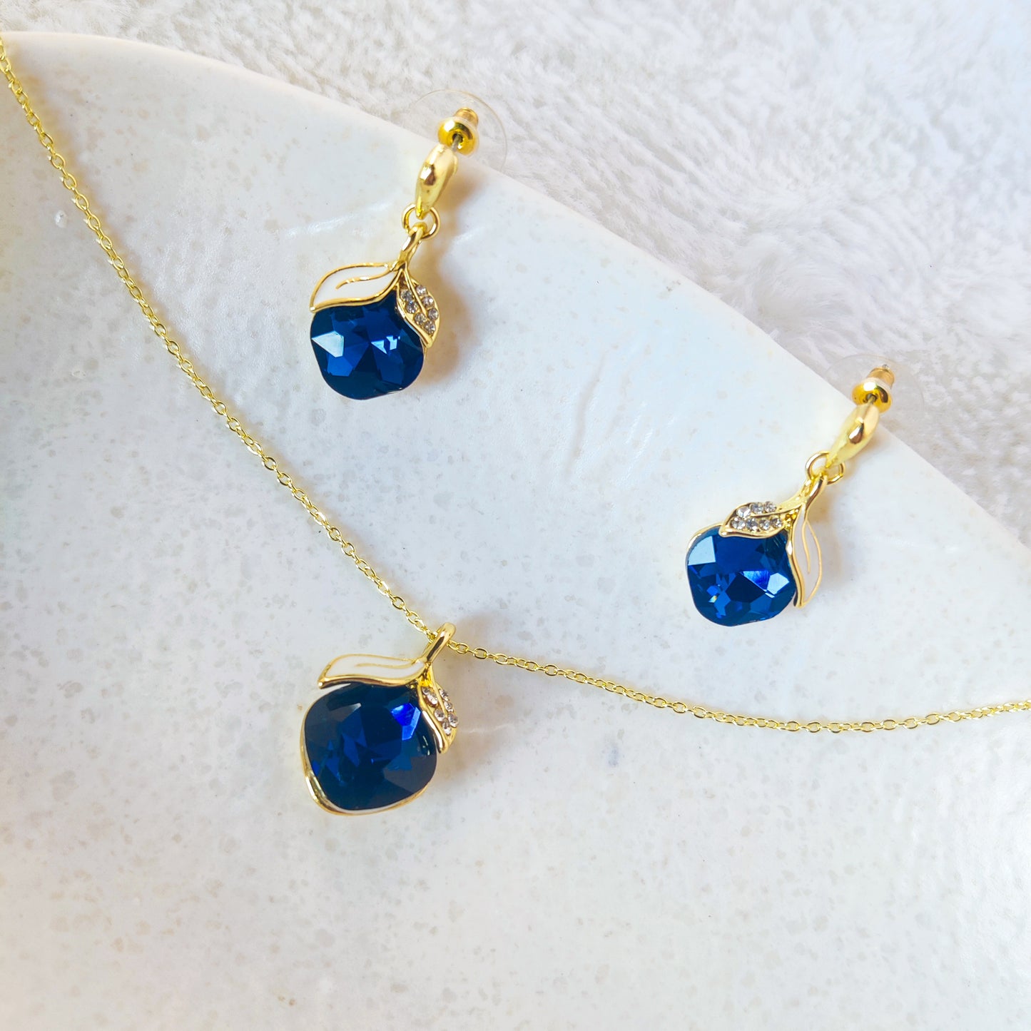 Midnight Blue Crystal Jewelry Set