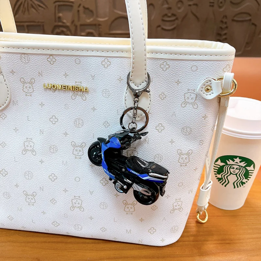 Mini Burgman-Style Scooter Keychain with Hook (Push-back)