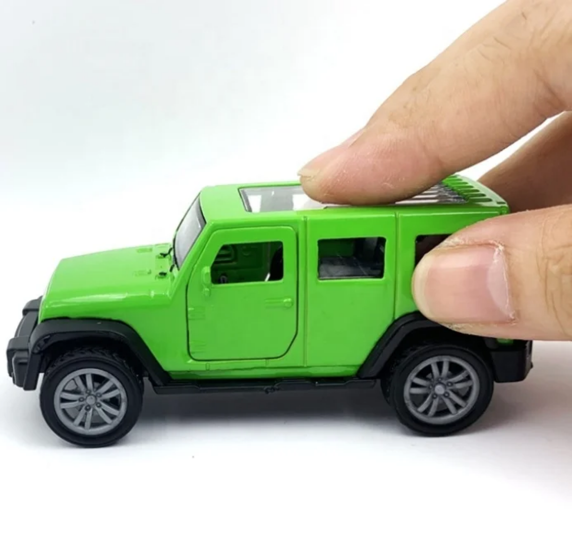 Mini Hummer-Style Pushback Toy Car Keychain