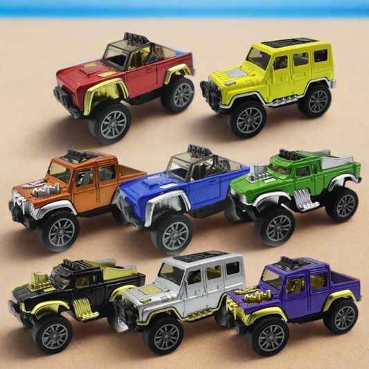 Mini Off-Road Car Keychain with Pushback Feature