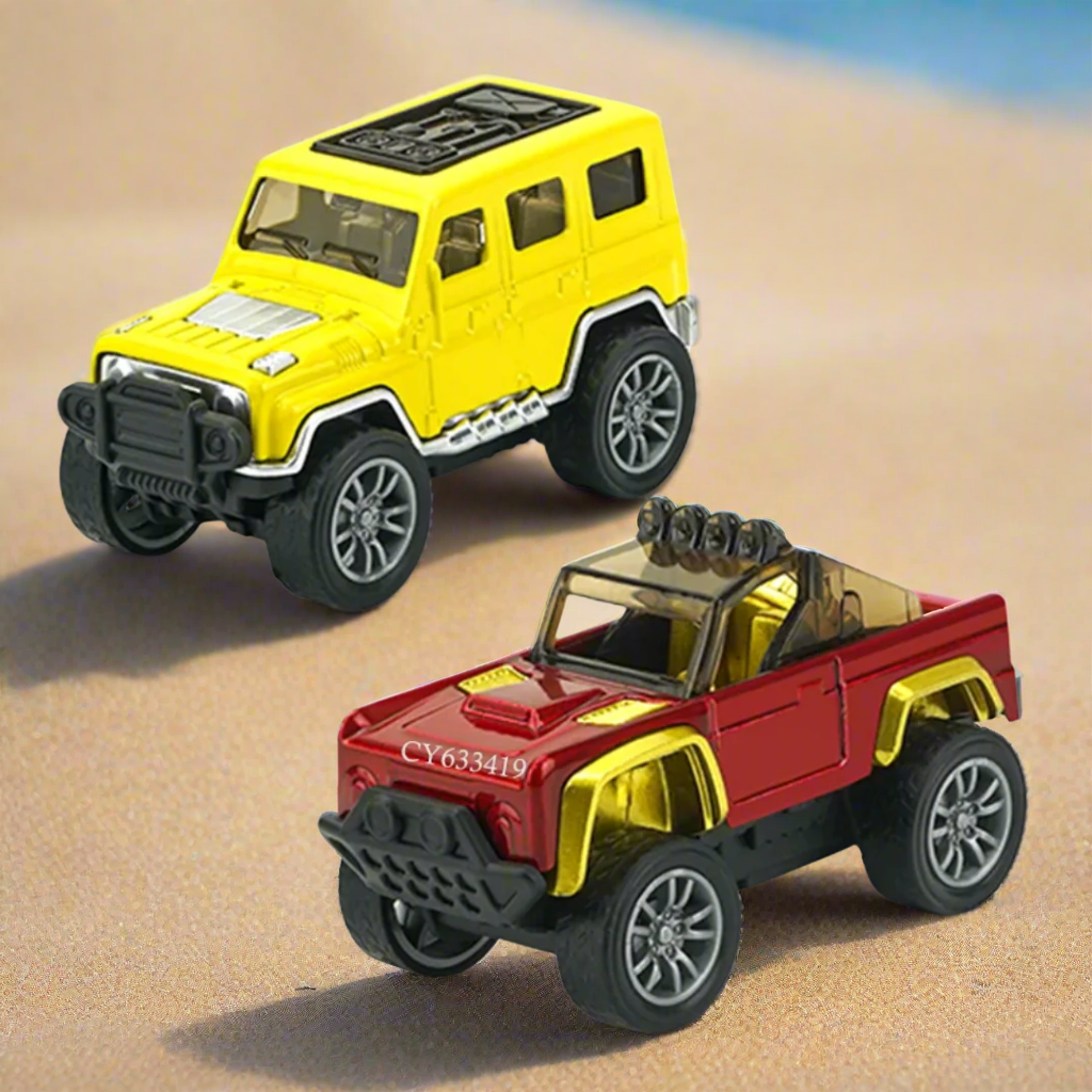 Mini Off-Road Car Keychain with Pushback Feature