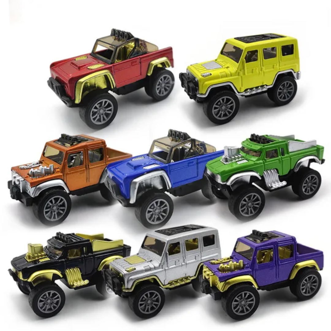 Mini Off-Road Car Keychain with Pushback Feature