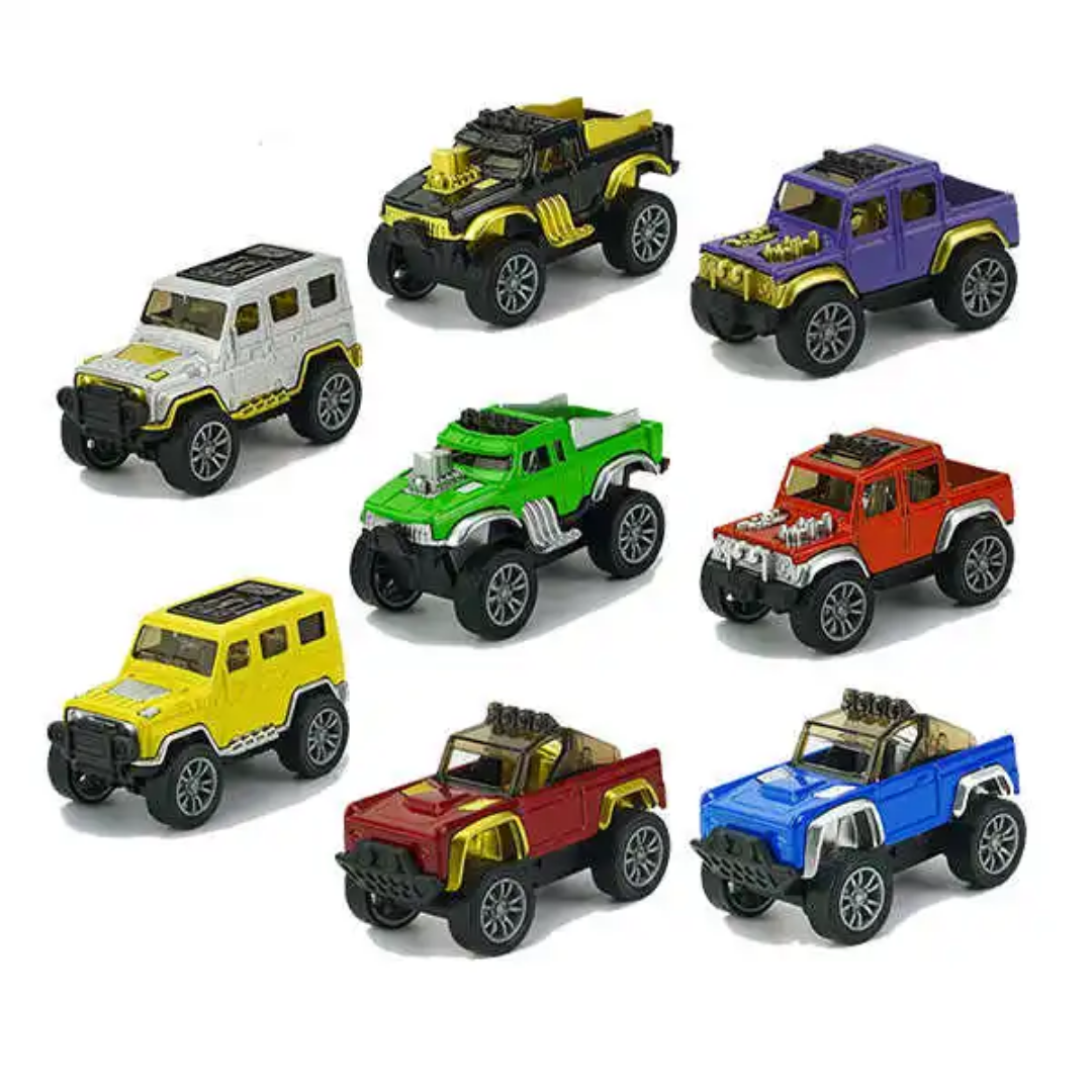 Mini Off-Road Car Keychain with Pushback Feature