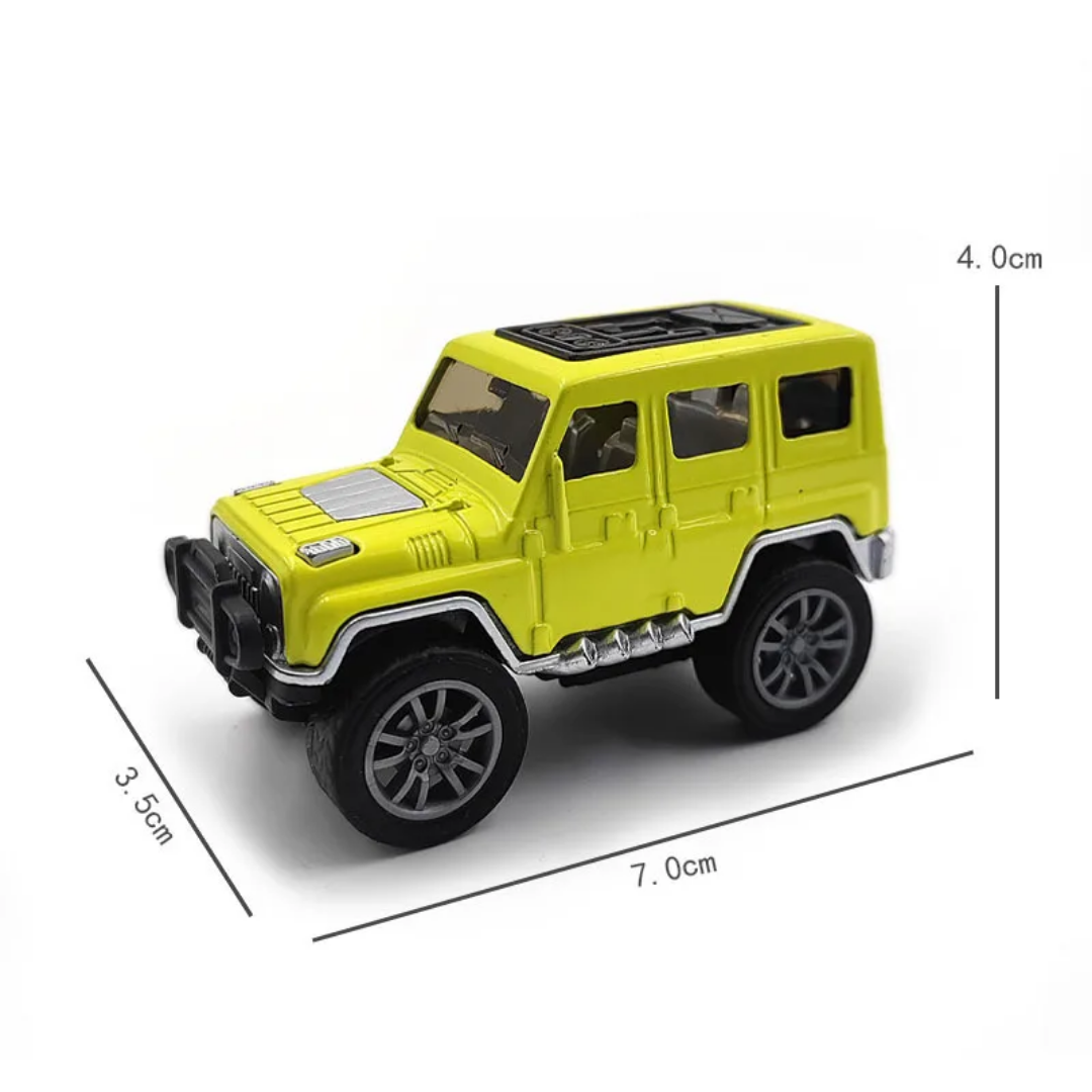 Mini Off-Road Car Keychain with Pushback Feature