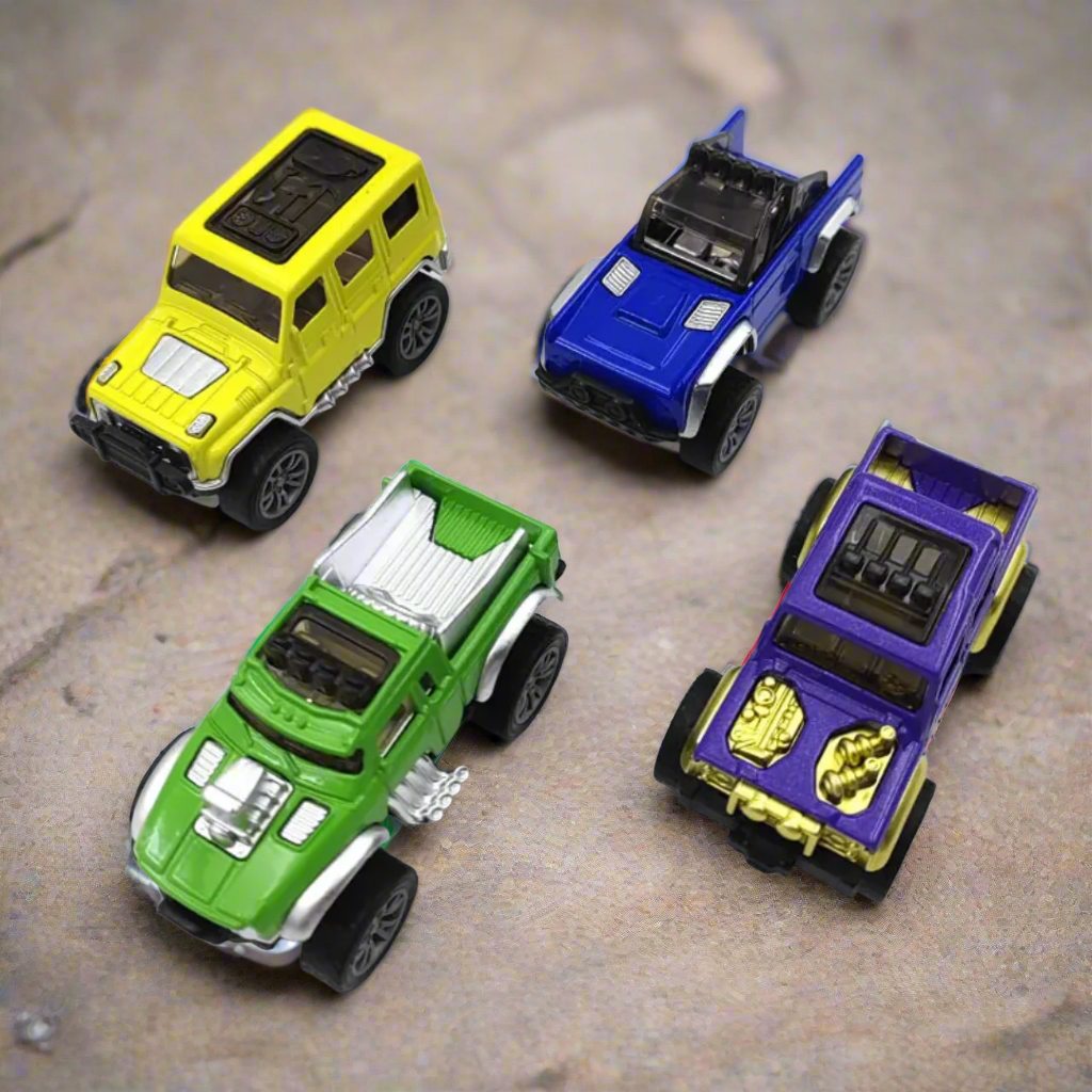 Mini Off-Road Car Keychain with Pushback Feature