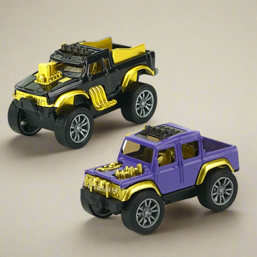 Mini Off-Road Car Keychain with Pushback Feature