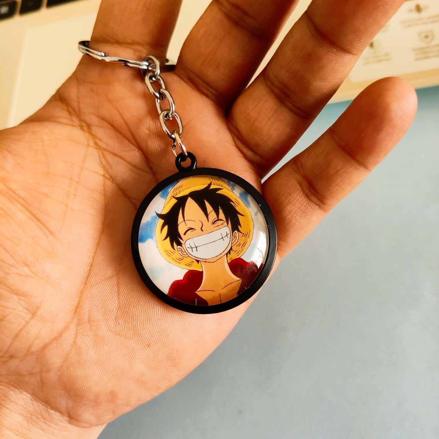 Monkey D. Luffy Face Double-Sided Keychain