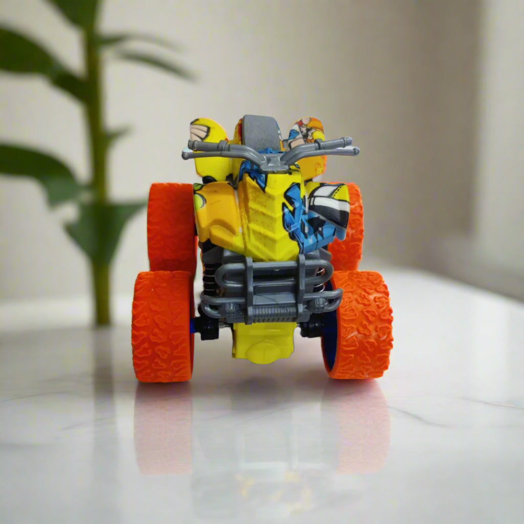 Monster Quad Bike Toy and Keychain for Kids – Friction Power Stunt Vehicle