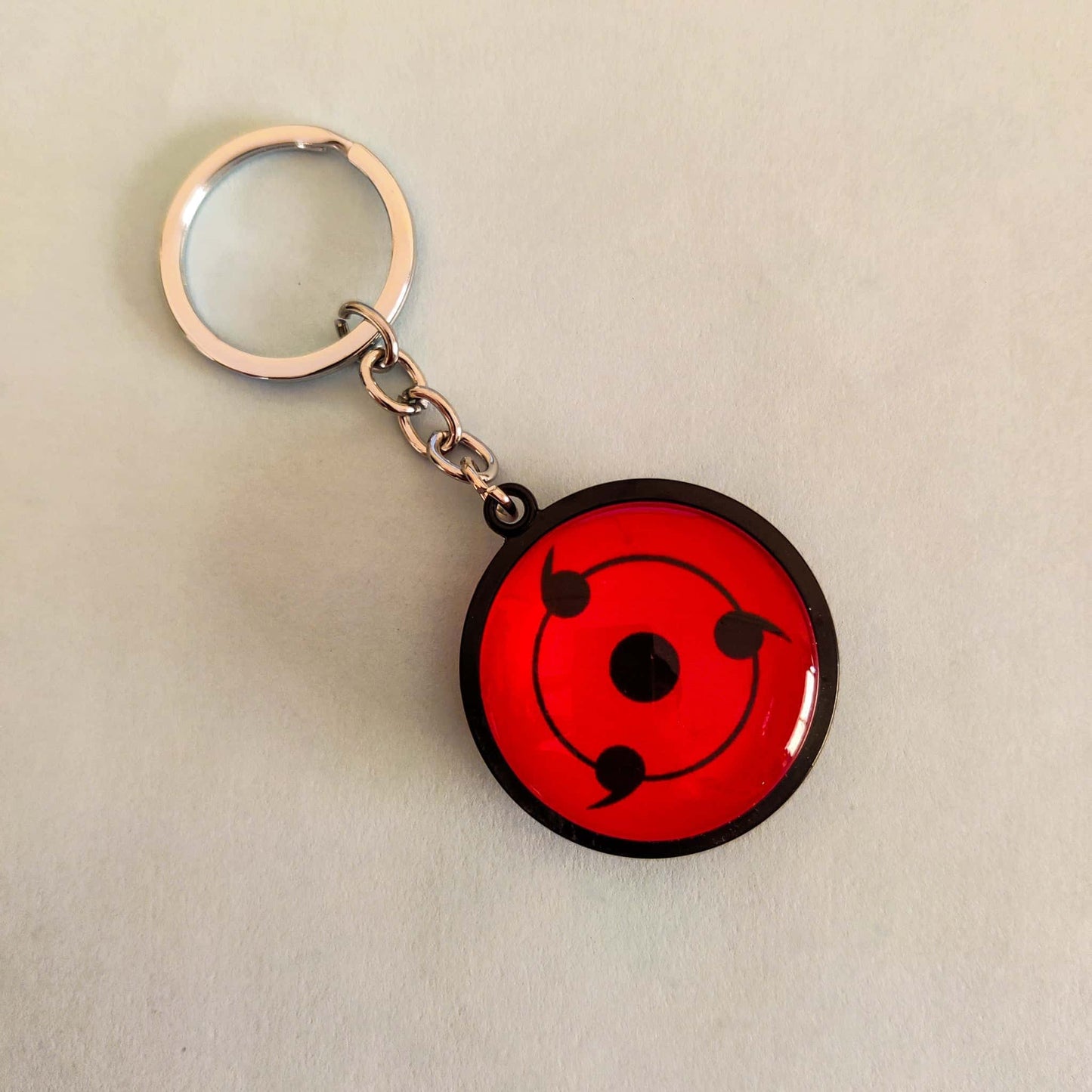 Naruto Tripe Tomoe Sharingan Keychain