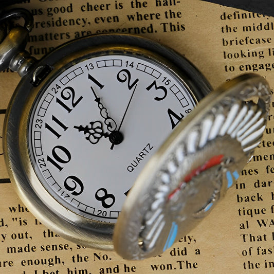 Native Indian Tribes Antique Pocket Watch Keychain: A Tribute to Cultural Heritage