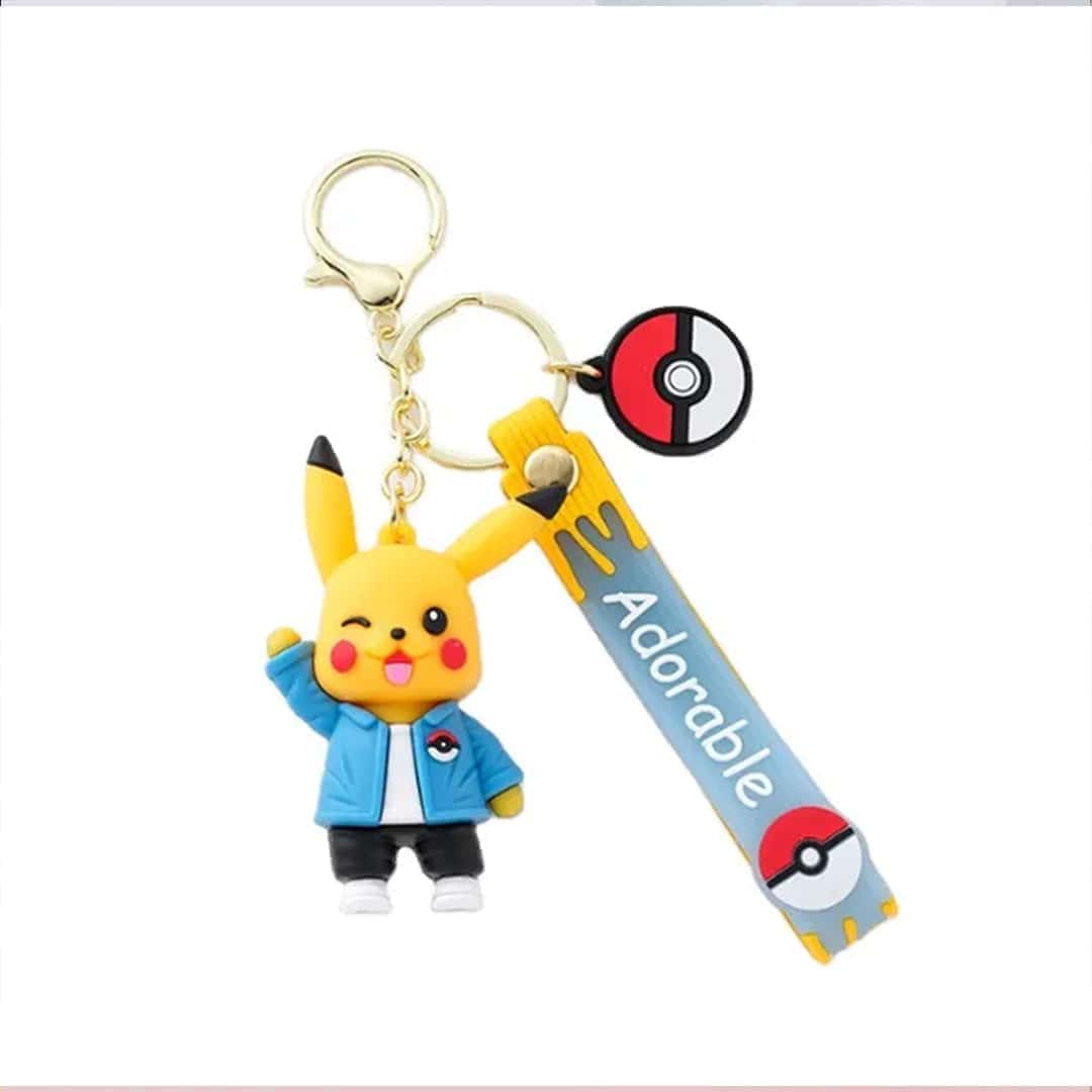 Pokémon's in Jacket 3D Keychain: Catch 'Em All and Carry the Adventure!