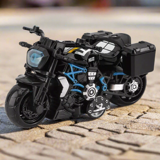 Police Pull Back Bike Keychain