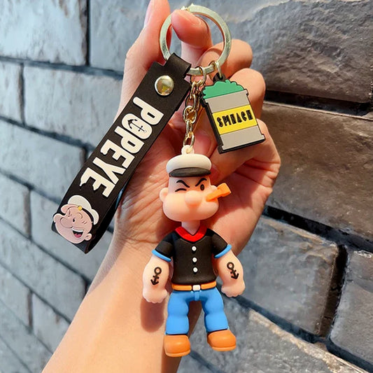 Popeye The Sailor Man Rubber Keychain - Get strong and stylish