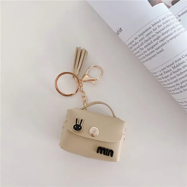 Designer Handbag Keychain - Mini Coin Purse & Airpods Earphone Storage