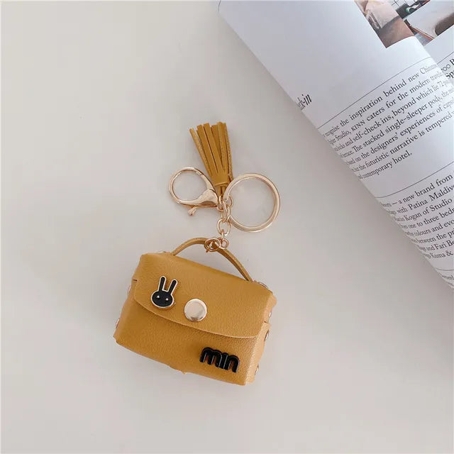 Designer Handbag Keychain - Mini Coin Purse & Airpods Earphone Storage