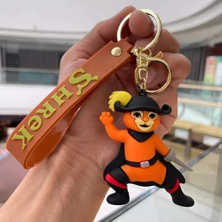 Shrek Family 3D Rubber Keychain
