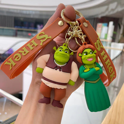 Shrek Family 3D Rubber Keychain