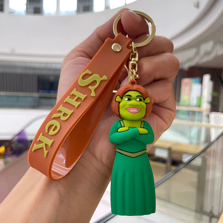 Shrek Family 3D Rubber Keychain