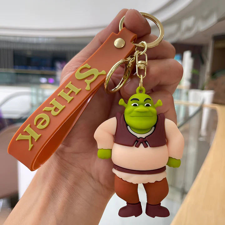 Shrek Family 3D Rubber Keychain
