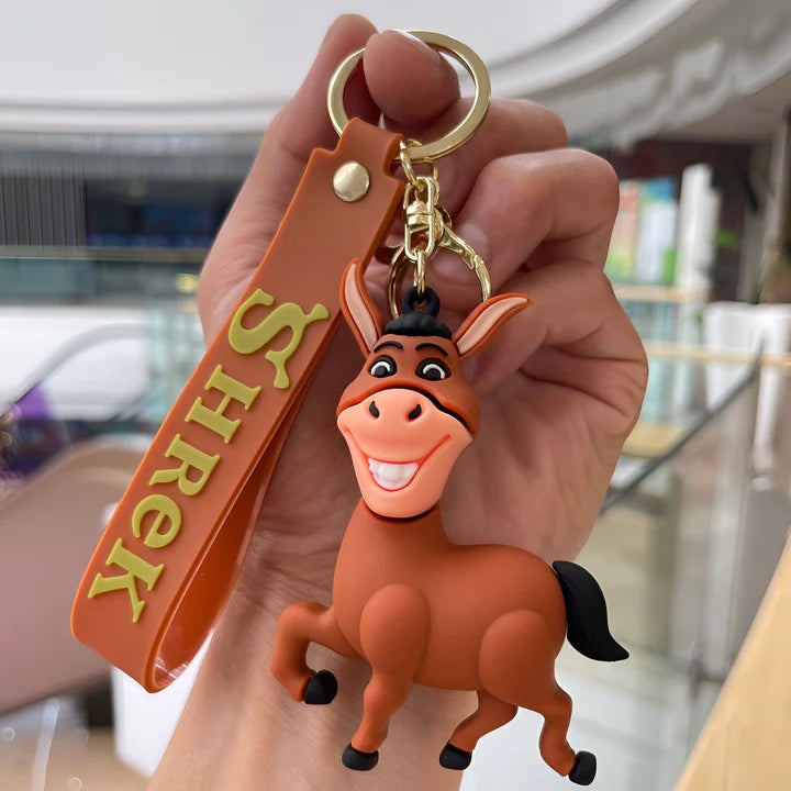 Shrek Family 3D Rubber Keychain