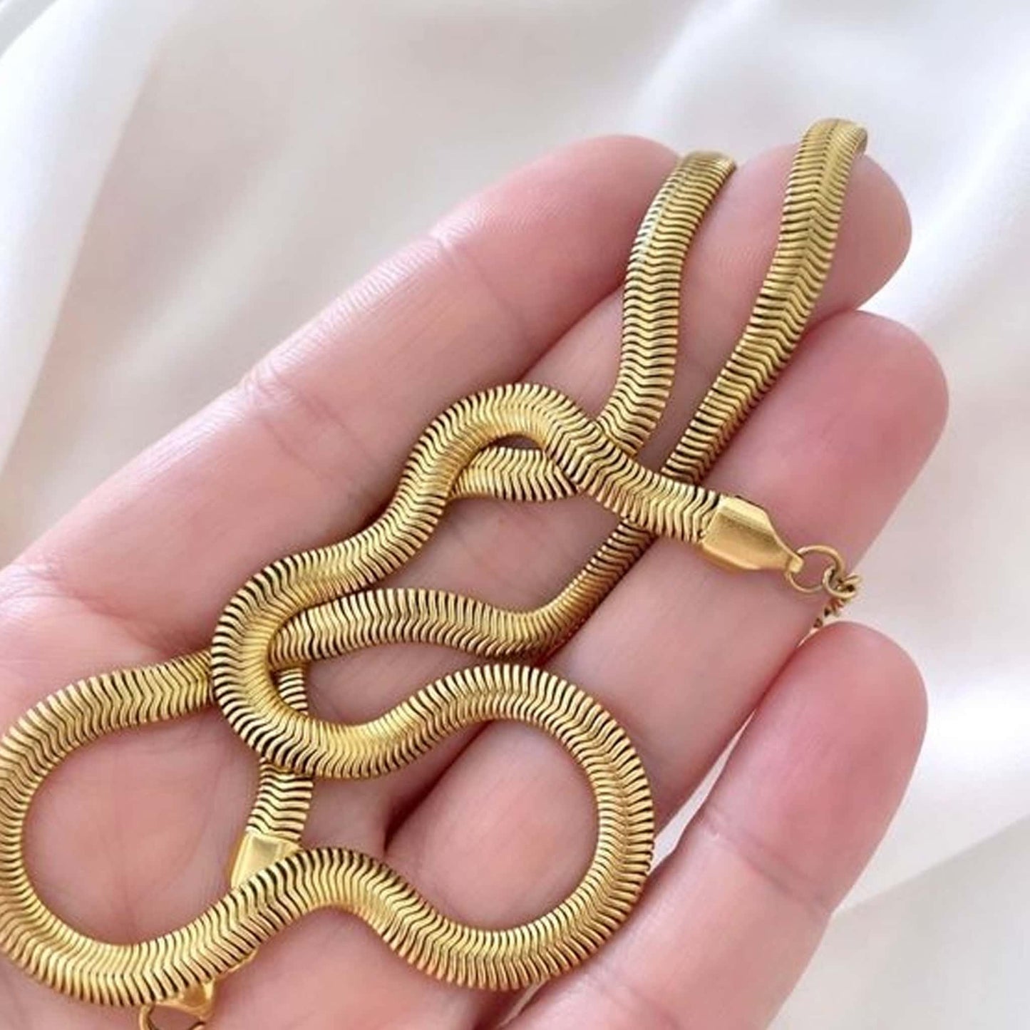 Liquid Gold Snake Chain Necklace