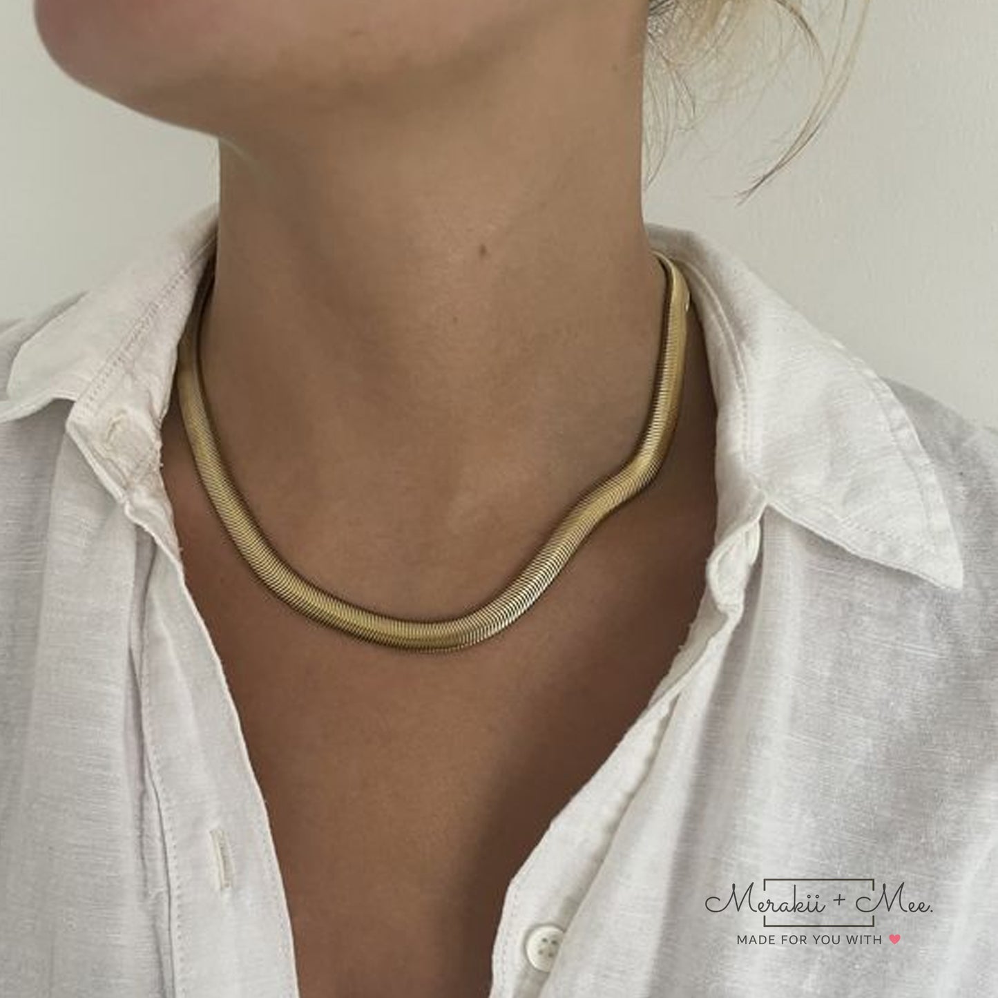 Liquid Gold Snake Chain Necklace