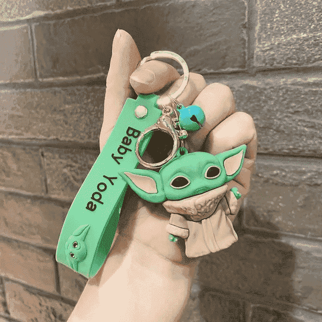 Baby Yoda Keychain with Bagcharm and Strap (STAR WARS KEYCHAIN)