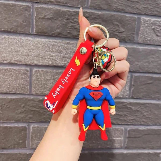 Superman-Batman 3D Keychain with Stap