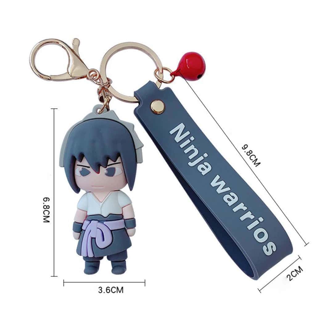 Sasuke Uchiha and the Naruto Universe 3D keychain with Strap