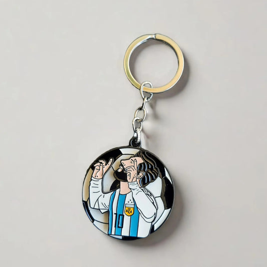 Lionel Messi Rotating Fidget Metal keychain