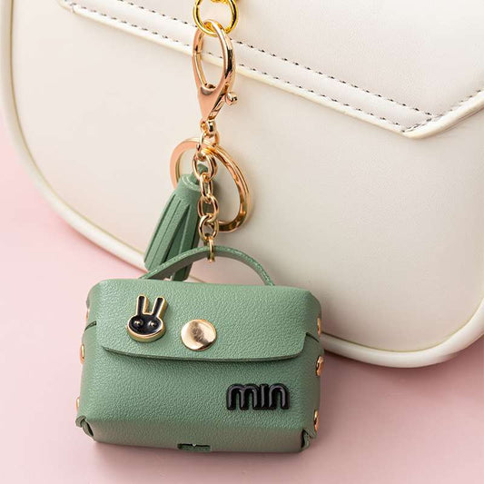 Designer Handbag Keychain - Mini Coin Purse & Airpods Earphone Storage