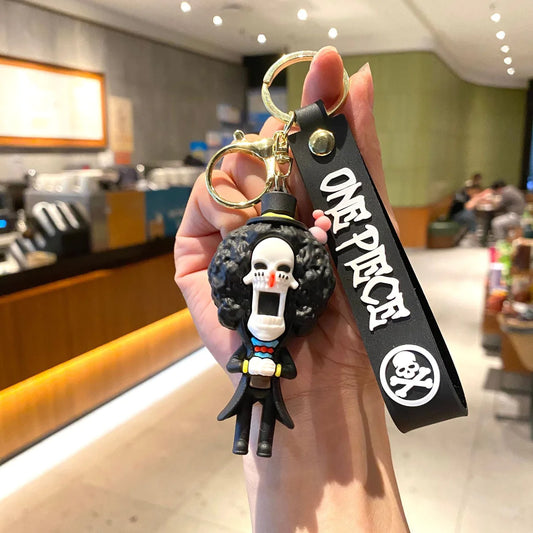 One Piece 3D Rubber Keychain - Monkey D Luffy, Franky, Chopper, Brook, Sanji