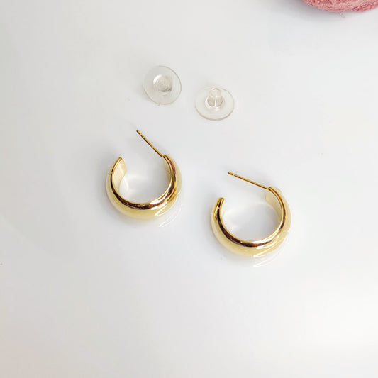 Golden Huggie Earrings