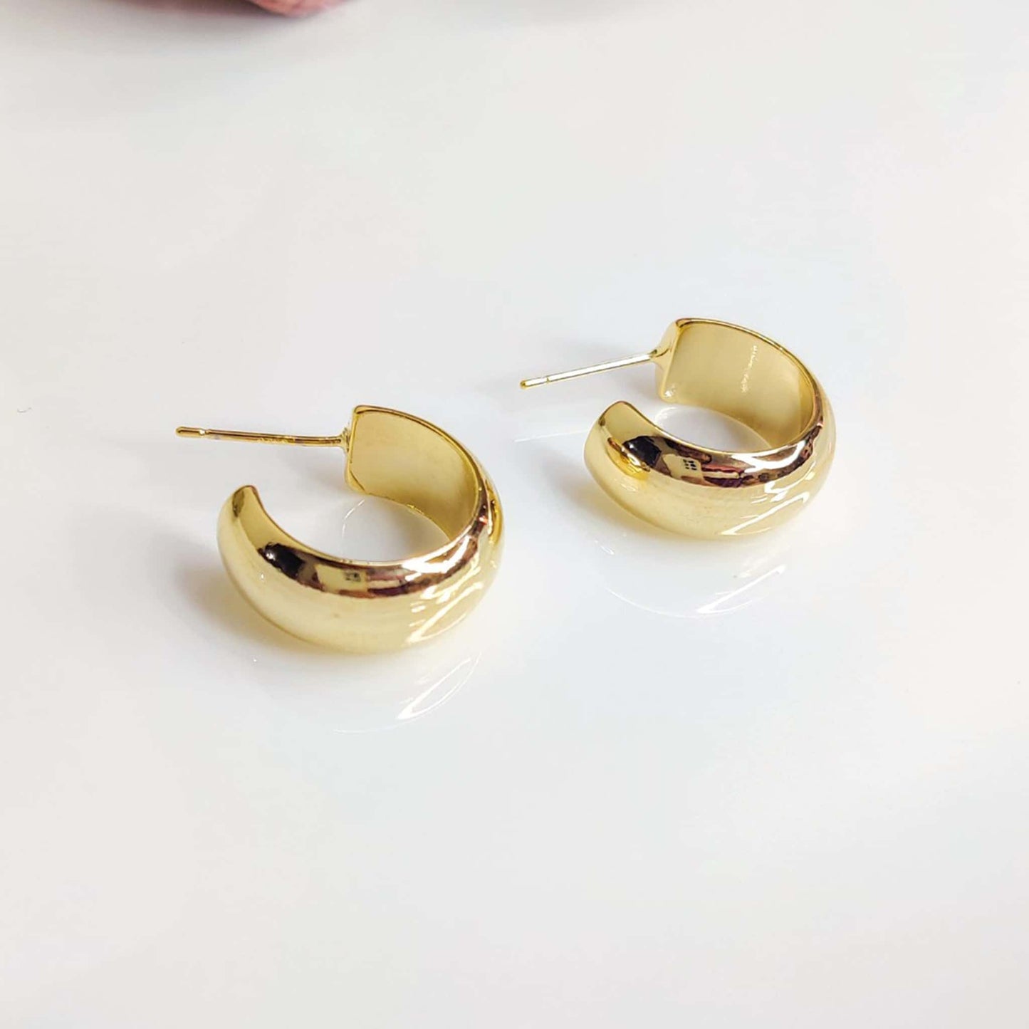 Golden Huggie Earrings