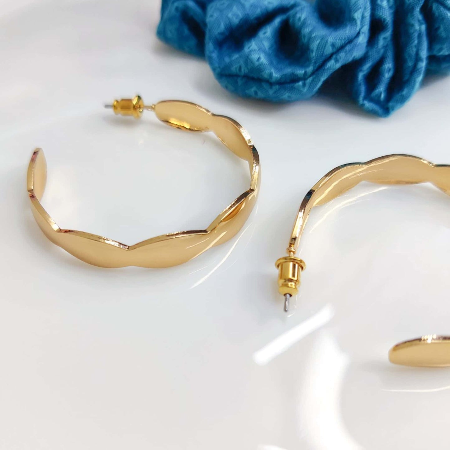 Gloomy Gold Hoops