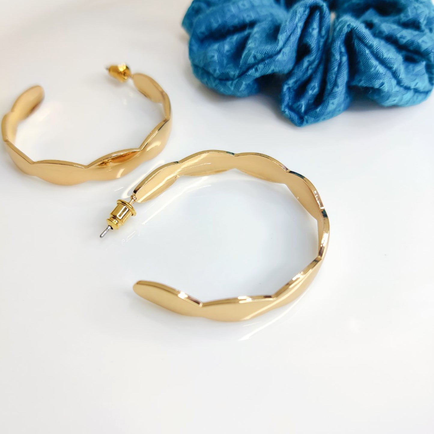 Gloomy Gold Hoops