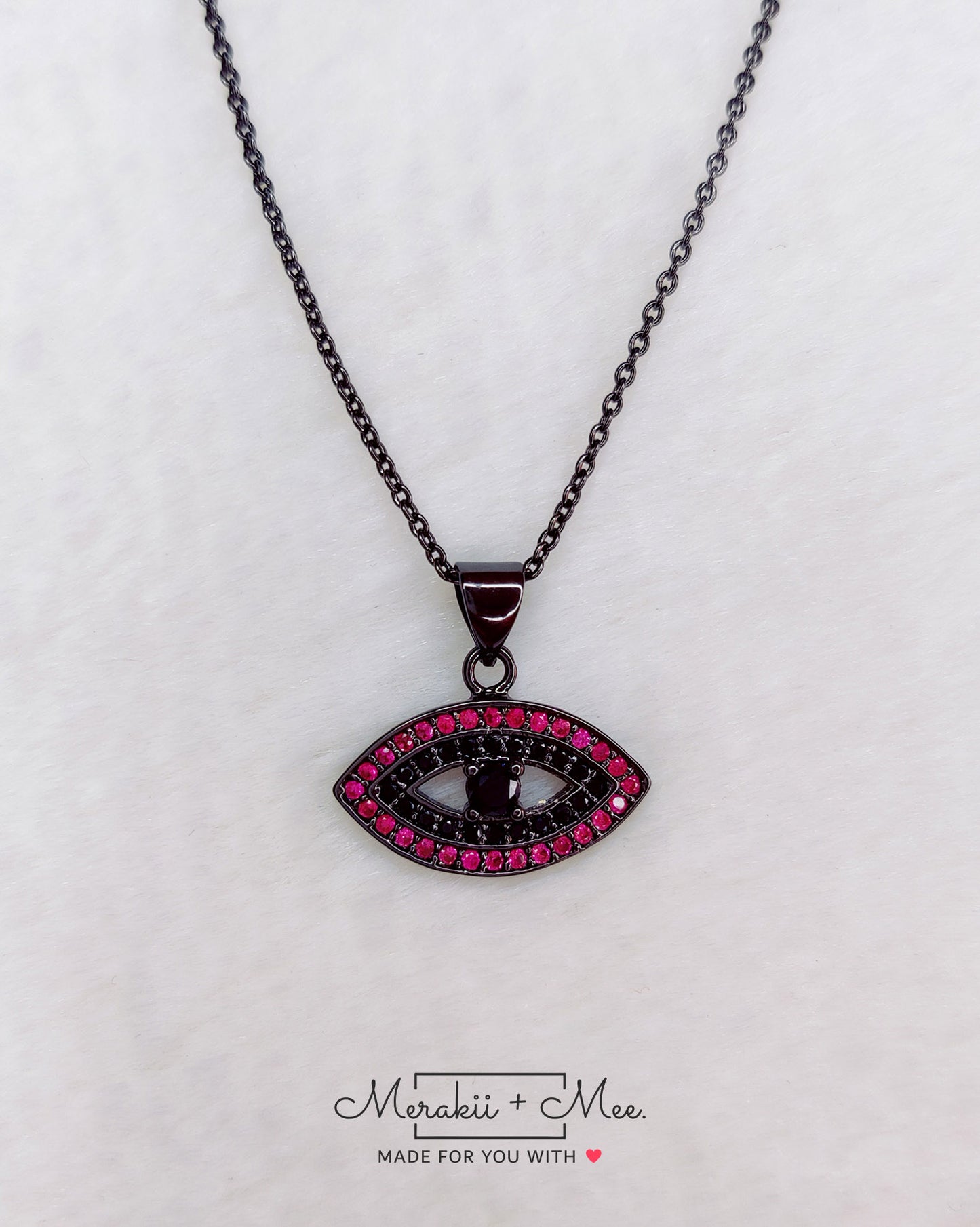 Black Evil Eye Necklace
