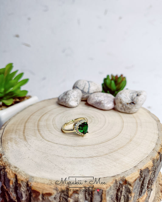 Emerald Heart Ring
