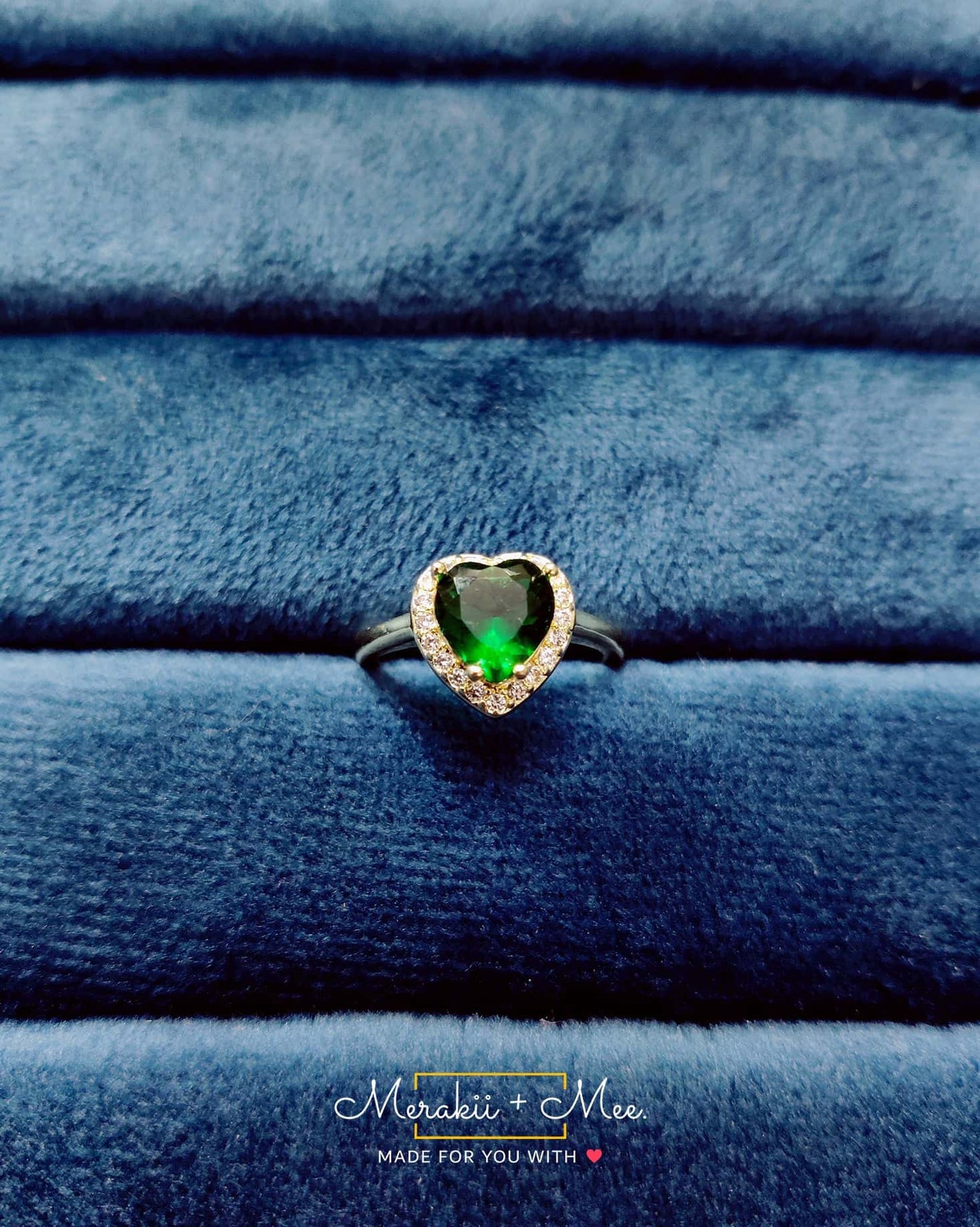 Emerald Heart Ring