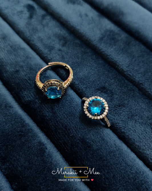 Aqua Blu Diamond Ring