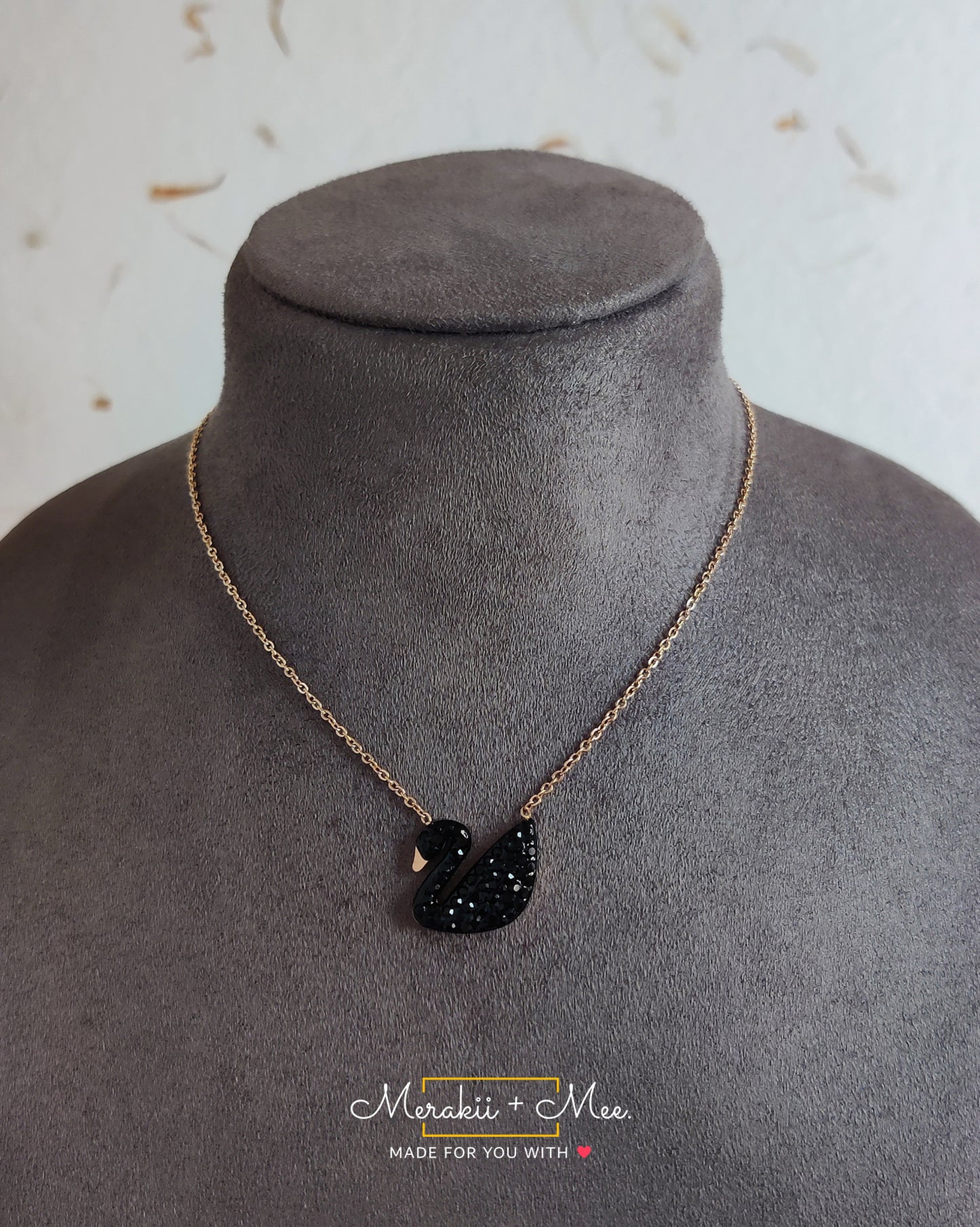 Iconic Black Swan Necklace