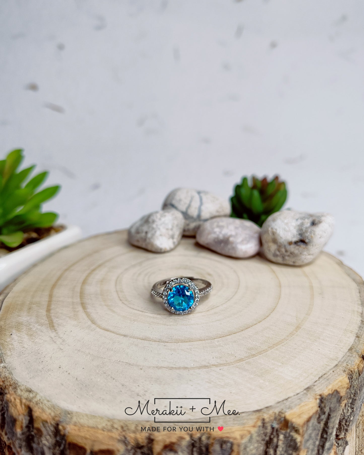 Aqua Blu Diamond Ring