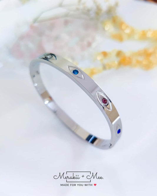 Silver Evil Eye Kada