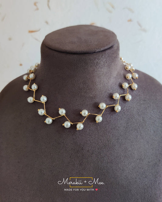 Pearl Link Choker Necklace