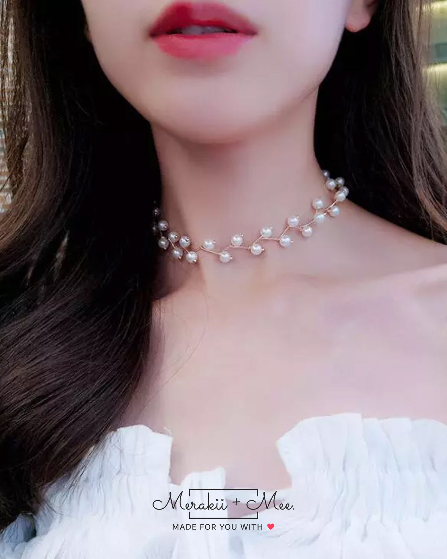 Pearl Link Choker Necklace